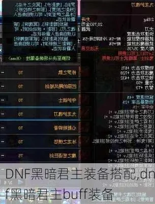 DNF黑暗君主刷图装备搭配、加点及BUFF选择指南